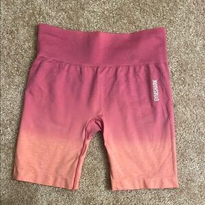 Gymshark Ombre Workout Shorts in Pink and Orange